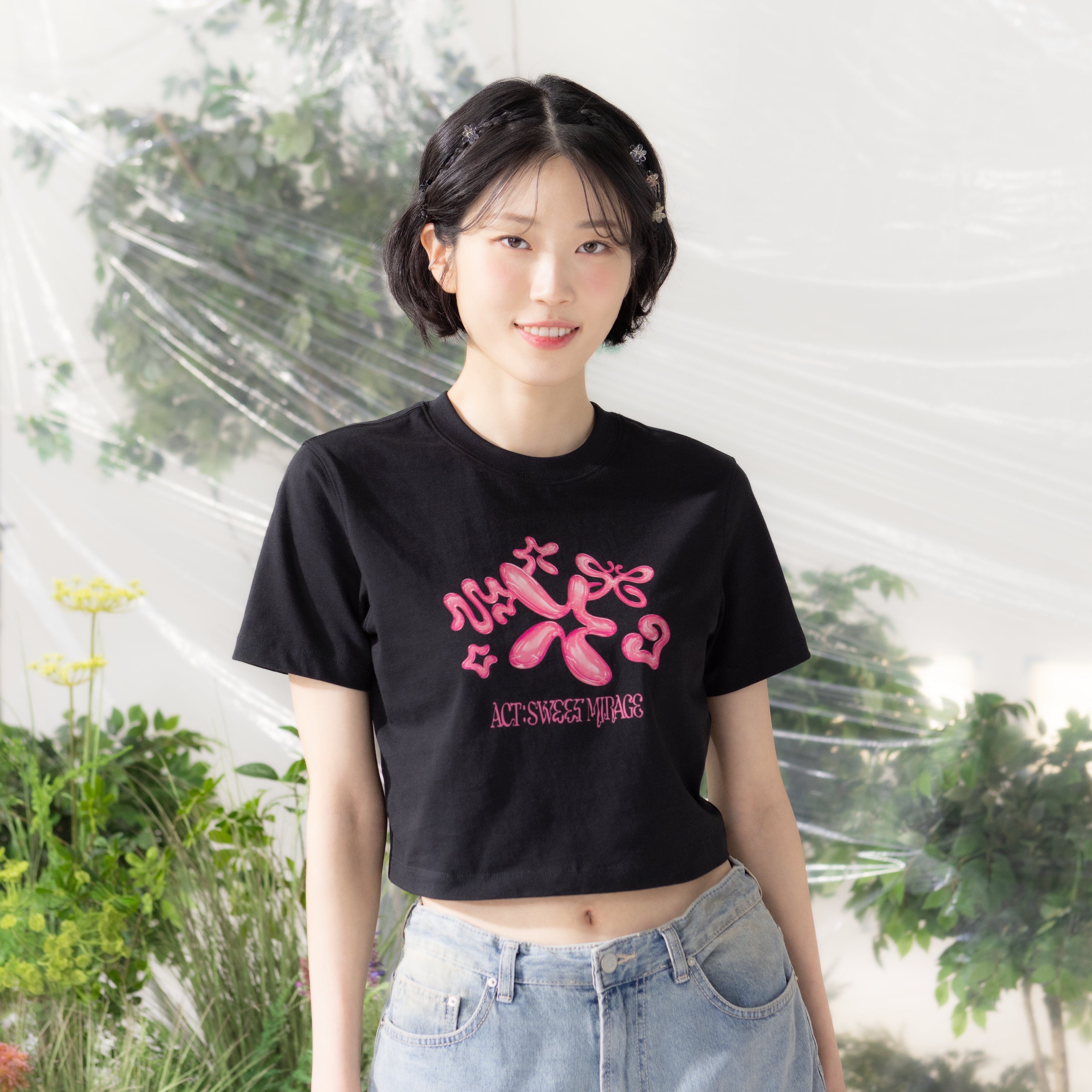 カーキ×インディゴ TXT ACT SWEET MIRAGE Tシャツ トレカ 全員