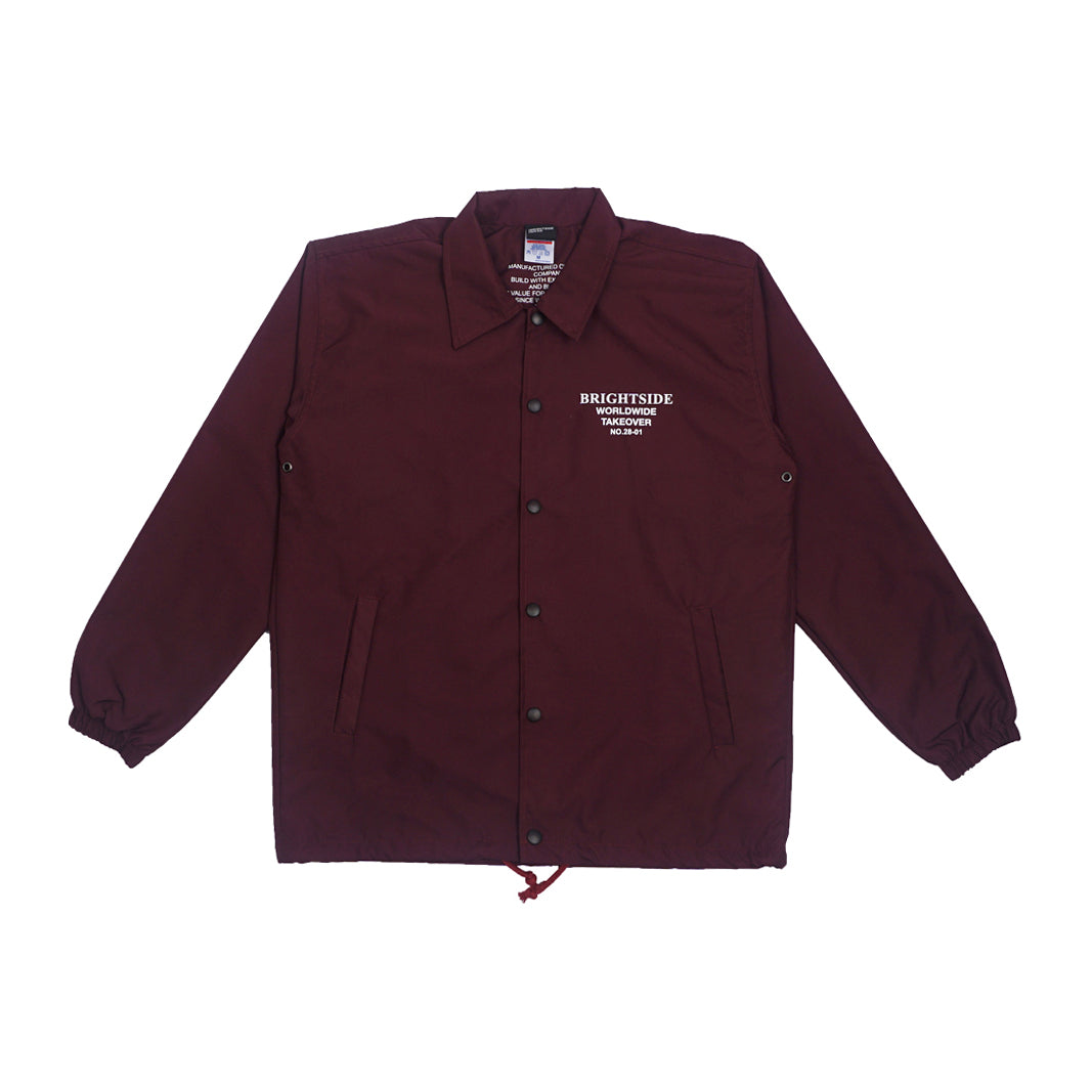 maroon coach jacket