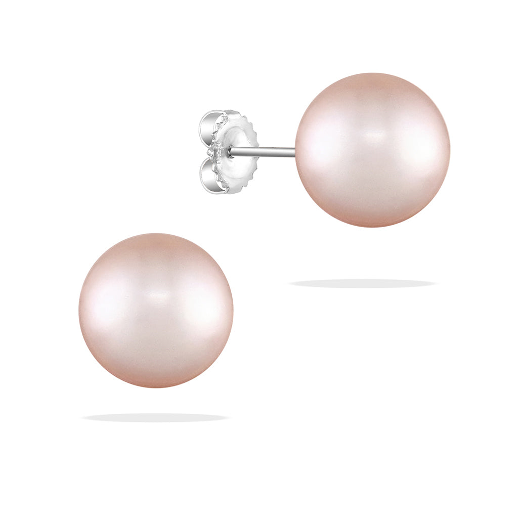 Pink Freshwater Pearl Half Hoop Earrings – Na Hoku