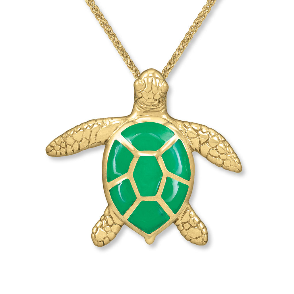 Delicate Dune Turtle Necklace | Turtle Pendant Necklace [Silver]