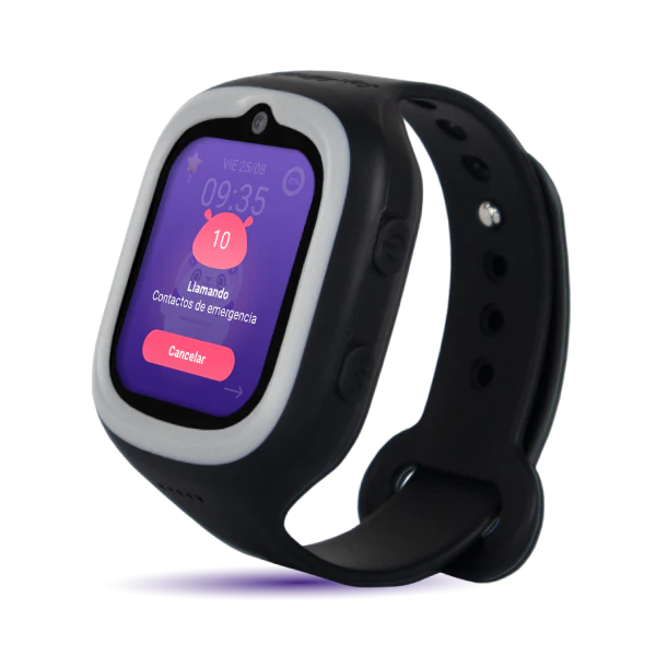 Botón SOS del SoyMomo Space 3.0 activa llamada de emergencia para niños.