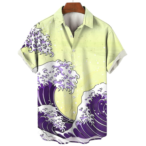 Camisa Masculina  Havaiana Retro Ocean - AELSTORE