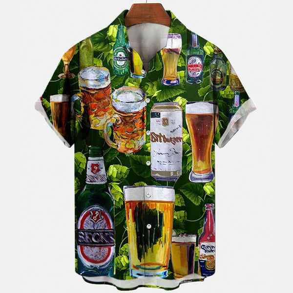 Camisa Masculina Mangas Curtas Beer - aelstore