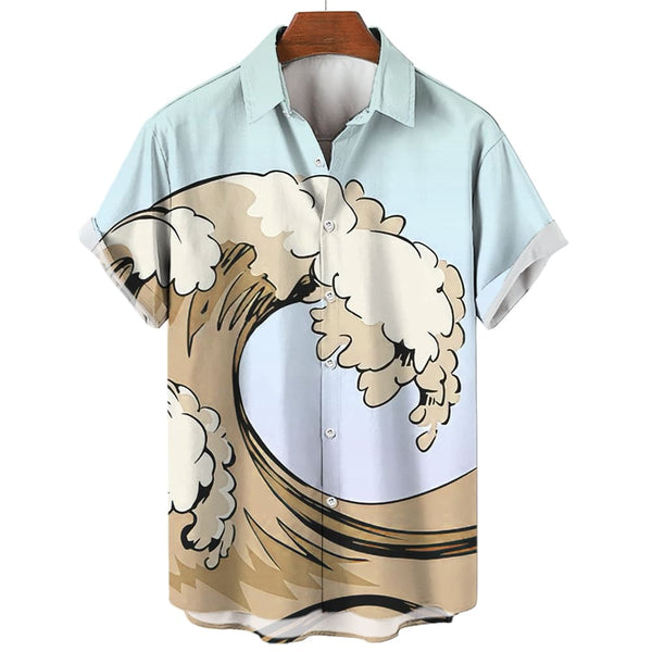 Camisa Masculina  Havaiana Retro Ocean - AELSTORE