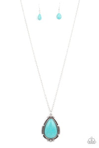 Paparazzi Necklace - Western Fable - Blue