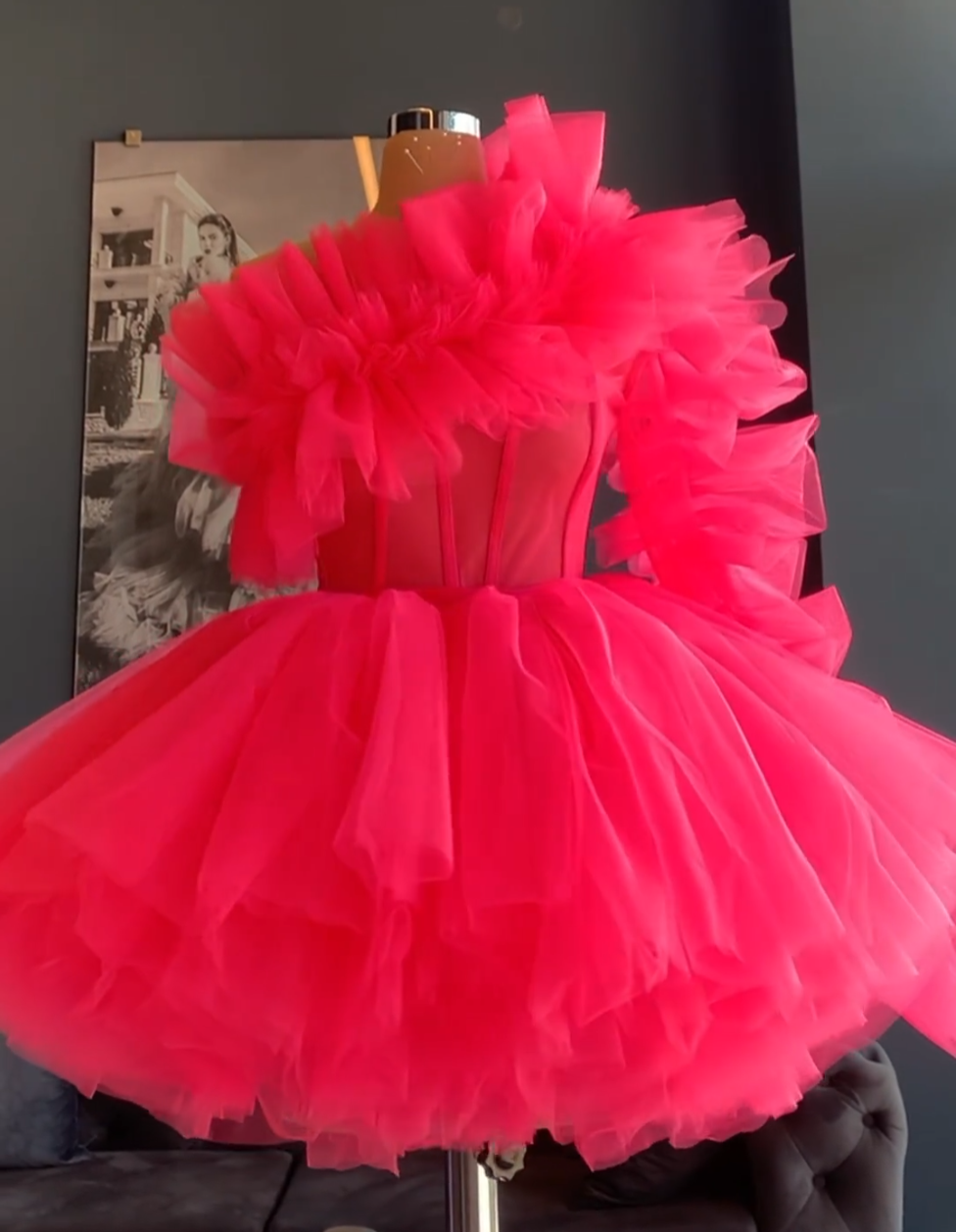 Short Ballerina Pink Tulle Dress