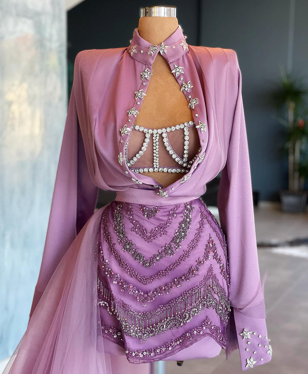 Purple Skirt & Shirt Handmade Corset – Dona Matoshi