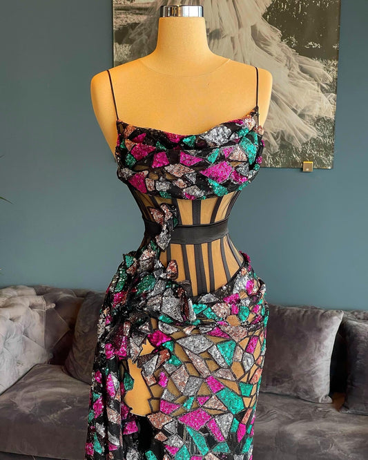 Printed Silk Corset Dress – Dona Matoshi