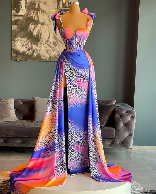 Printed Silk Corset Dress – Dona Matoshi