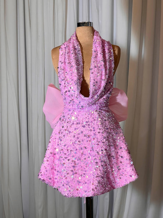 Baby Pink Crystal Corset Gown – Dona Matoshi