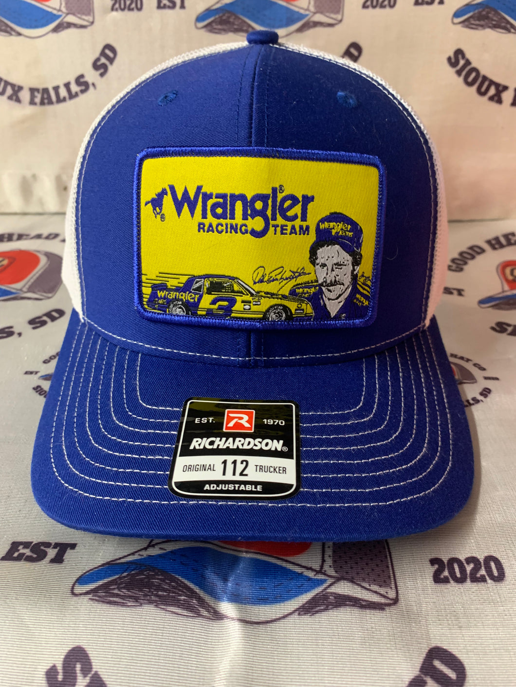 Dale Earnhardt Wrangler Racing Chevrolet Monte Carlo hat patch sewn on –  Good Head Hat Co