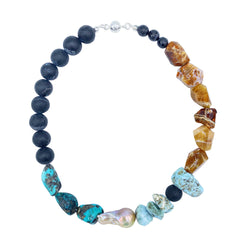 the blue escape jewelry - Collier mit Opal und Türkis - Trends Frühjahr