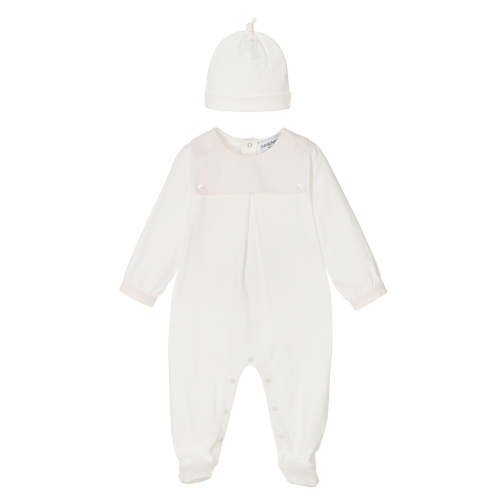 Huiskamer Eerlijkheid Bedrijfsomschrijving EMPORIO ARMANI BABY GIRL BABYGROW WITH HAT - Jellyrolls Kidswear