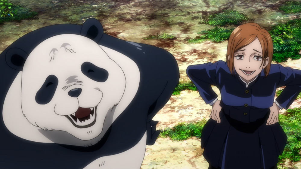 Panda rejoint Nobara pour taquiner son rival.