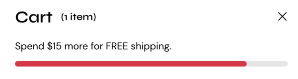 Shopify Free shipping progress bar in cart