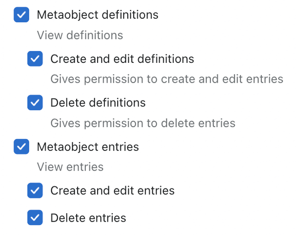 Shopify Metaobject permissions