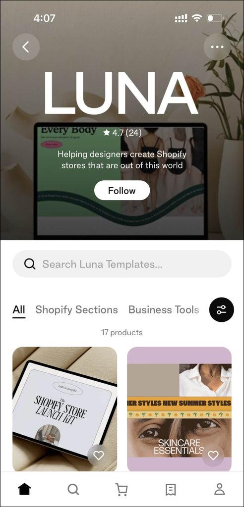 Shopify Shop app sales channel