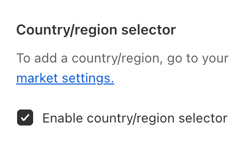 Shopify country region selector footer theme editor