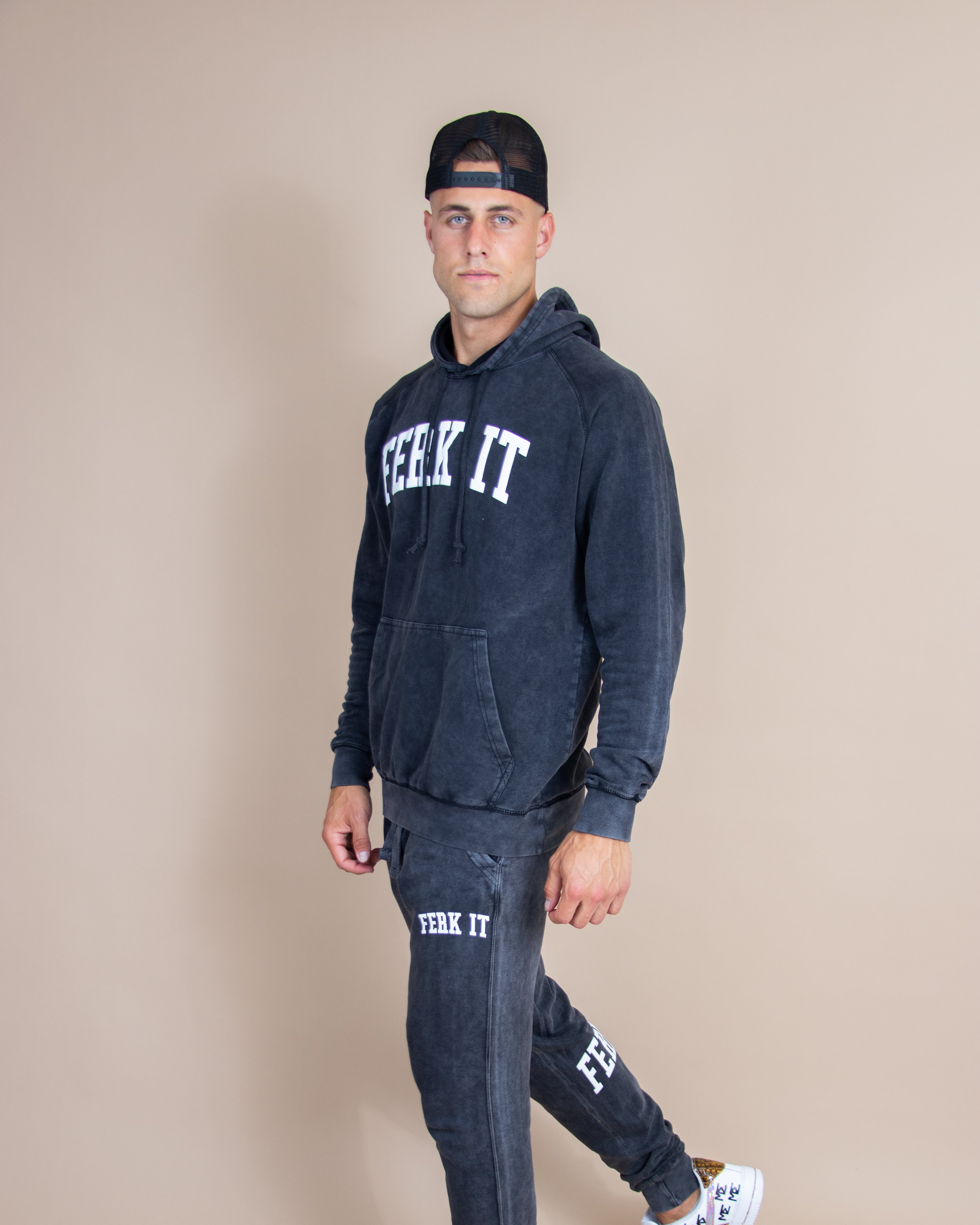 FERK IT VINTAGE GRAY WASHED Hoodie – Mitchell Eason