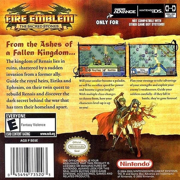 Fire Emblem: The Sacred Stones Nintendo Game Boy Advance GBA