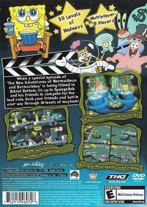 spongebob pc game lights camera pants nighty nightmare