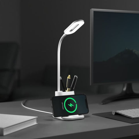Table Lamp with Wireless Charger & Pen Stand Holder for Study Desks Quest Pro