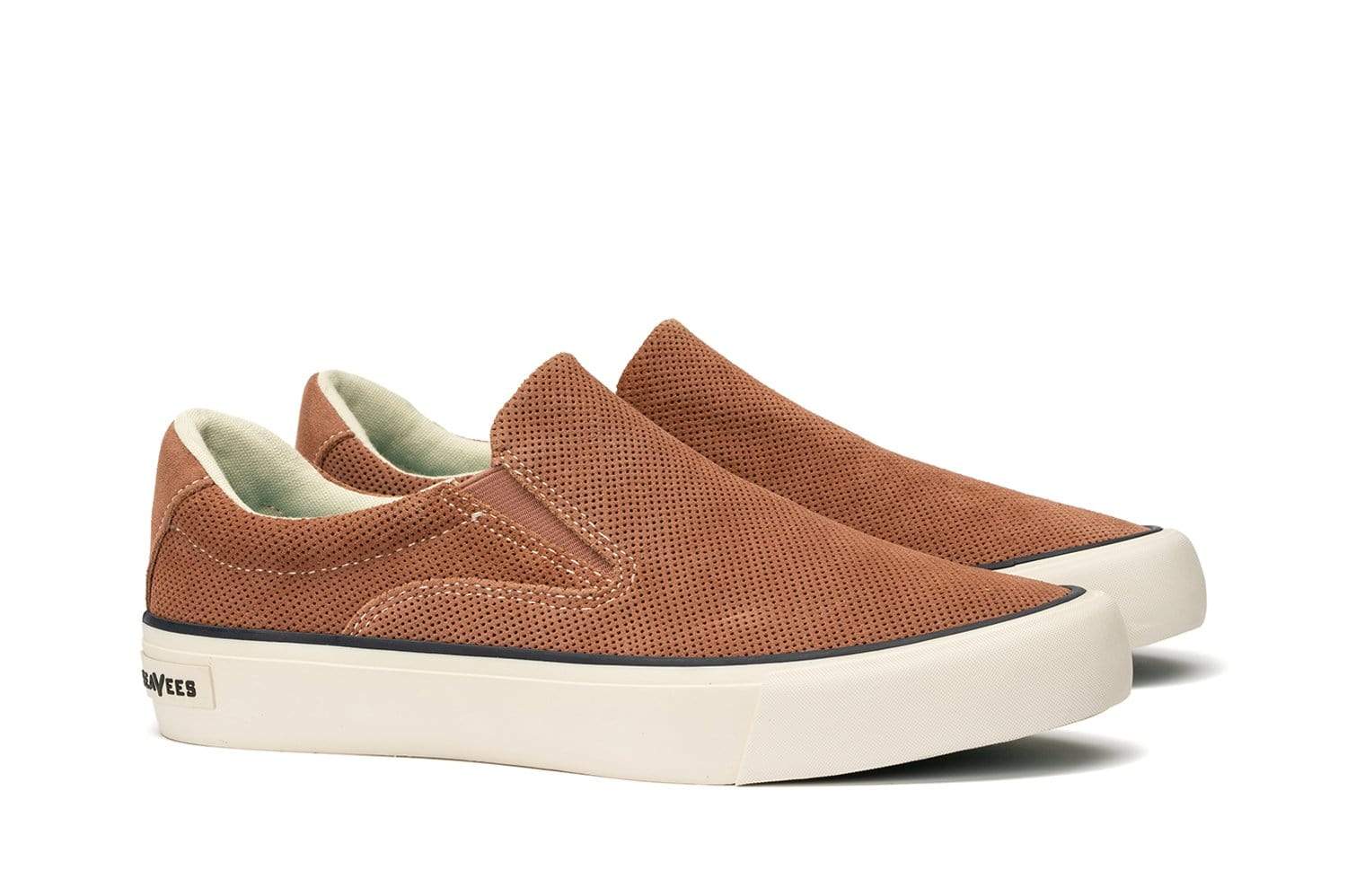 tan suede slip on sneakers