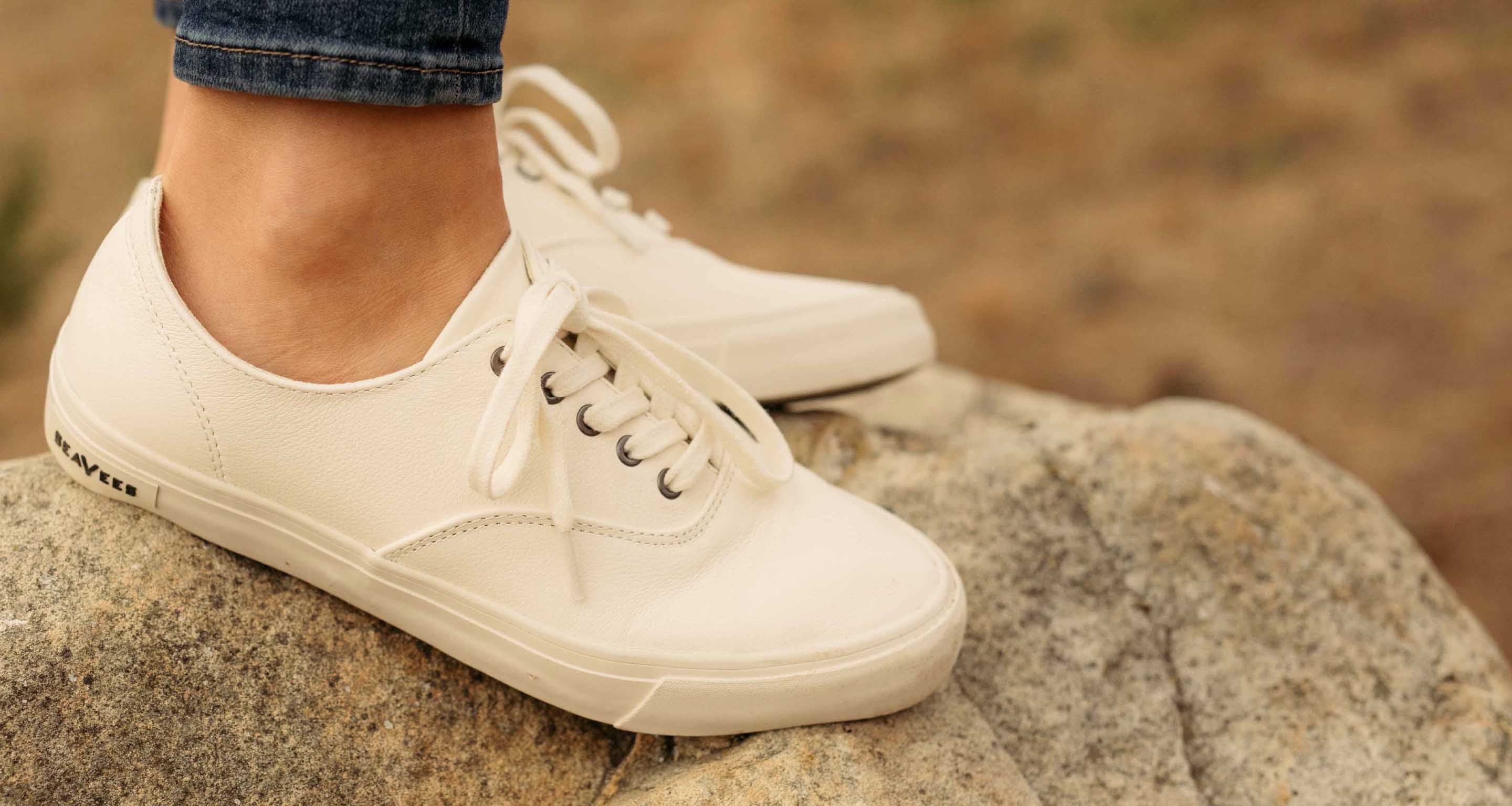 white leather casual sneakers