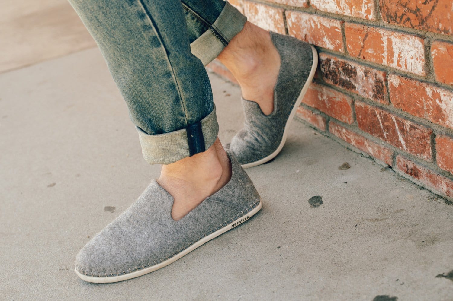 Grey Stag Slipper Slip On | Mens Casual 