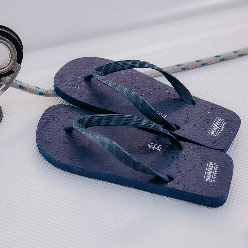 Womens - Wishbone Flip Flop - Navy