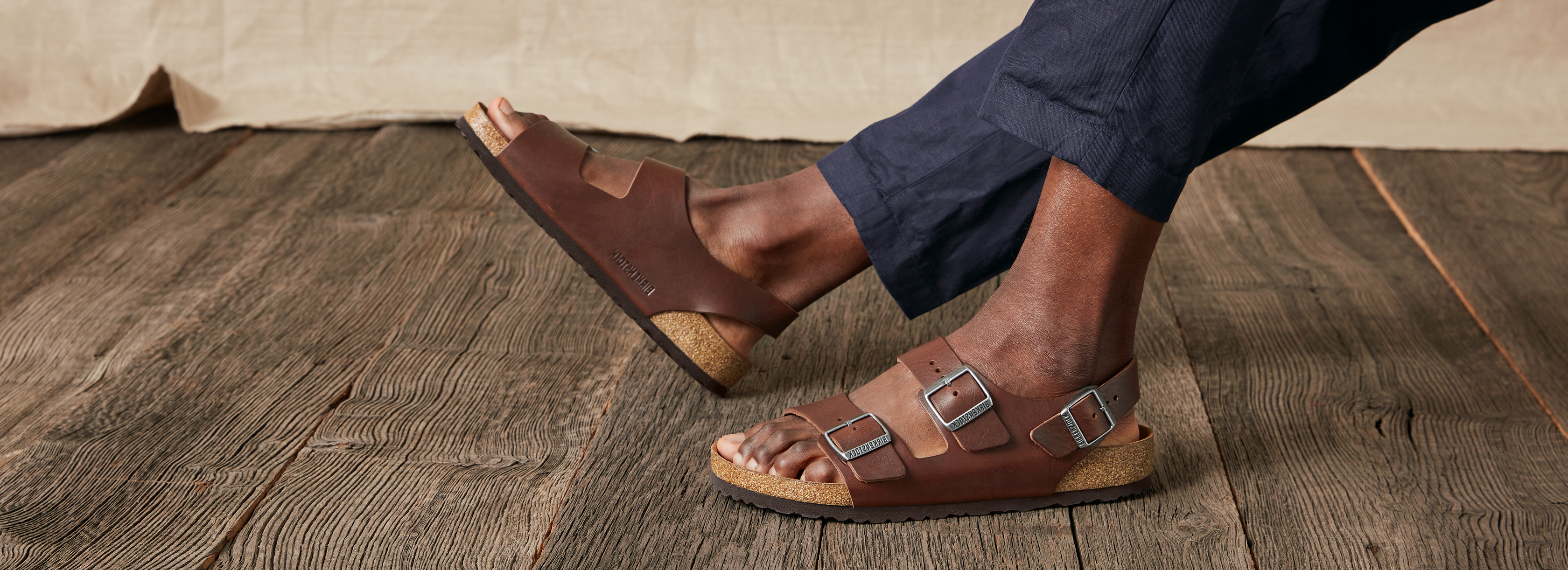 Birkenstock Arizona Grip Vintage Roast Leather Men's Sandals (Regular) –  ShoeSurfing.com