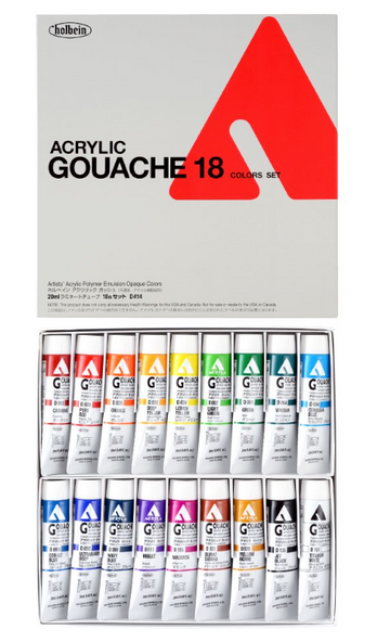 Holbein ACRYLIC Gouache 20ml D442 Pastel Colors 12 color set