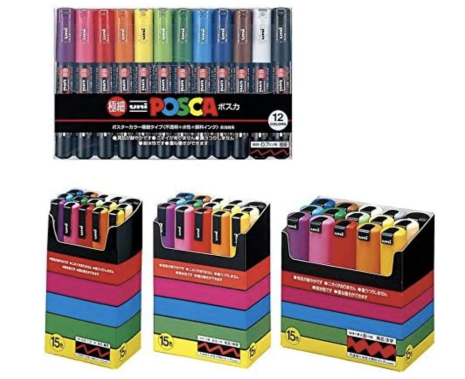 Uni POSCA New 2021 Paint Marker Pen Sets - Made in Japan - Free Shipping