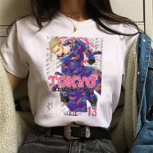 Women Anime Unisex Summer Tshirt Revengers Graphic Tees - isobougie