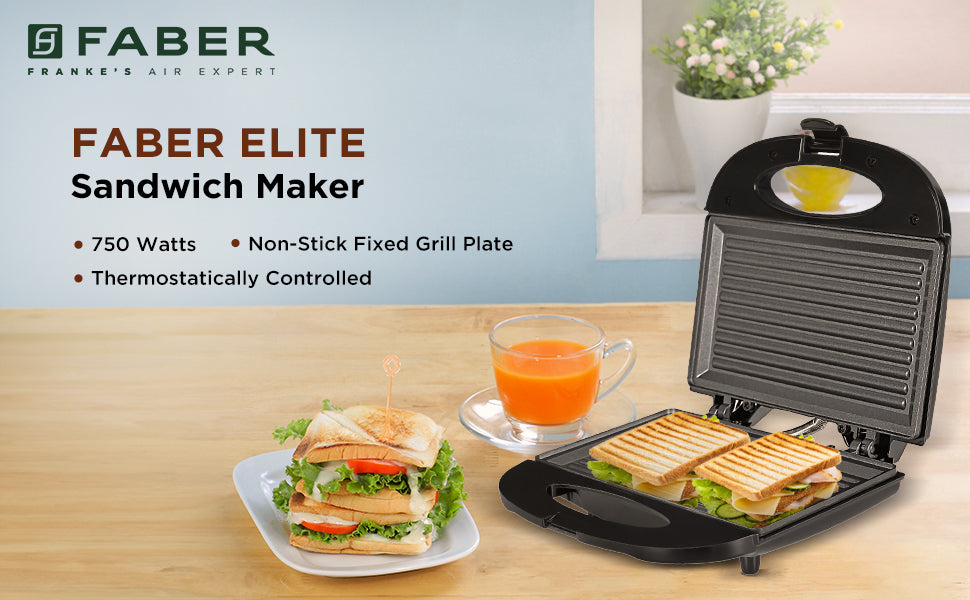 Buy Non-Sticky Grill Sandwich Maker Online only at Rs 1,450 only – Faber  India