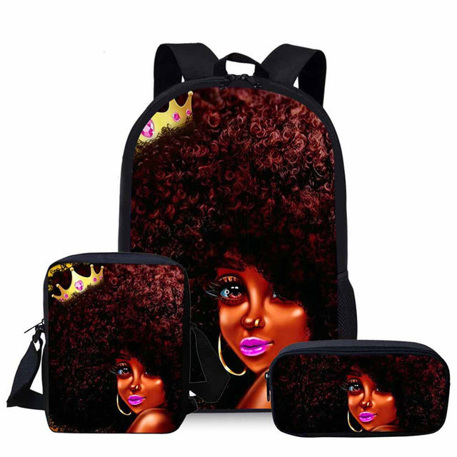 Rainbow Afro Puff Girl travel bag – CPNS BOUTIQUE