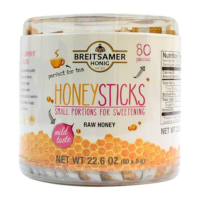 Breitsamer Raw Honey Sticks 22 6 Oz 80 Sticks X 8 G Yummy Bazaar