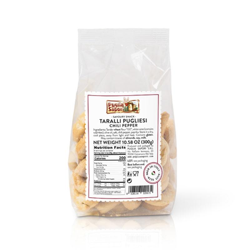 Taralli Pugliesi Chili Pepper Taralli By Puglia Sapori 10 58 Oz 300 G Yummy Bazaar