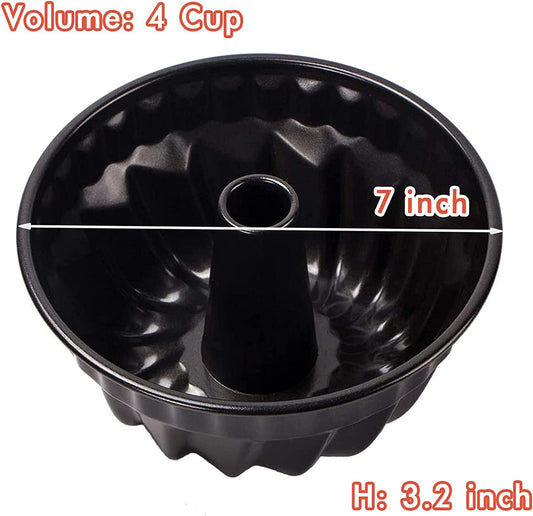 Webake 2.8 inch 12-Cavity heavy gauge carbon steel mini bundt cake pan