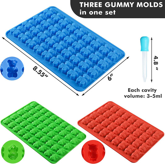 Gummy Molds Hard Candy Molds - Candy Molds Silicone Including Worms,  Starfishs, Dolphins, Octopus, Sharks Sea Mold BPA Free, Pinch Test Approved  Pack