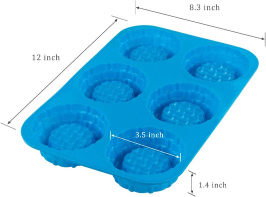Webake Silicone Molds for 3 Inch and 4 Inch Round Disc Pan for