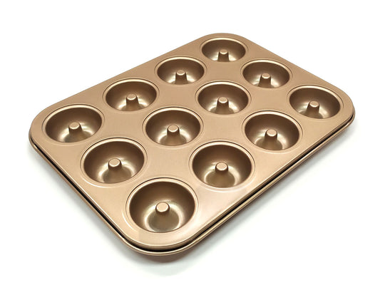 12-Cavity Metal-Reinforced Silicone Mini Donut Pan by Celebrate It®