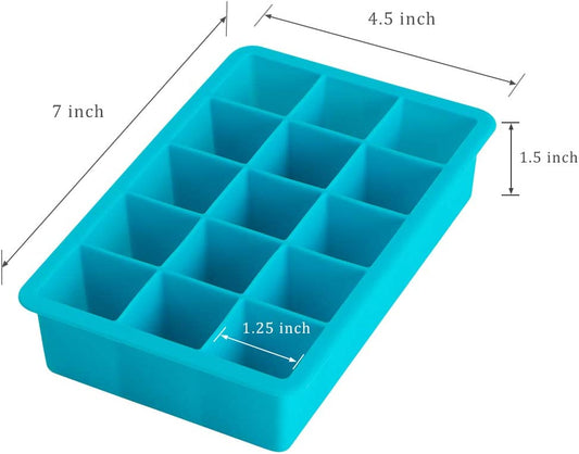 Bakerpan Silicone Ice Stick Tray, Ice Stick Mold, Ice Cube Tray with Lids,  3 Inch Ice Stick for Water and Sport Bottles, Ice Tube Making Trays, 10