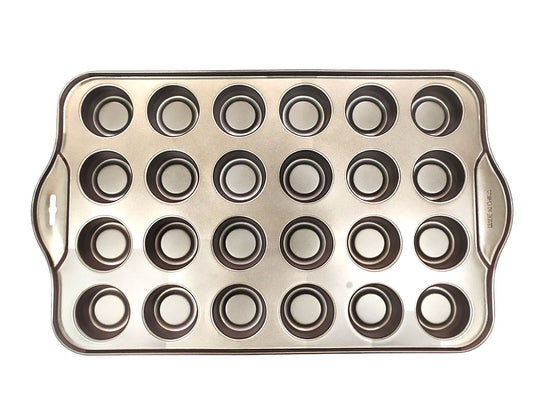 Webake Mini Fluted Tube cake Pan, Non-Stick 28 Inch cake Baking Pan, Heavy  gauge carbon Steel (12-cavity)