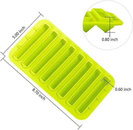 Webake 12 cavity long strip water bottles slicone ice cube trays mold