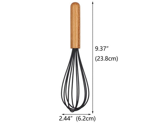 Webake 8 inch and 10 inch balloon nonstick egg beater silicone whisk w