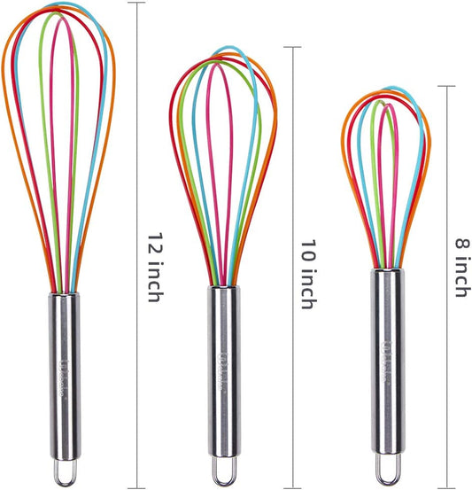 Webake Stainless Steel Small Whisks Tiny Cooking Balloon Wire Whisk (S