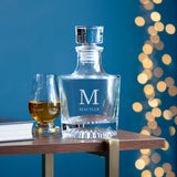 Personalised Elegance Monogram Round Whisky Decanter