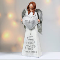 Personalised Christmas Angel Wooden Ornament