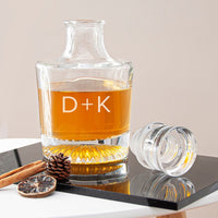 Personalised Elegance Initials Round Whisky Decanter